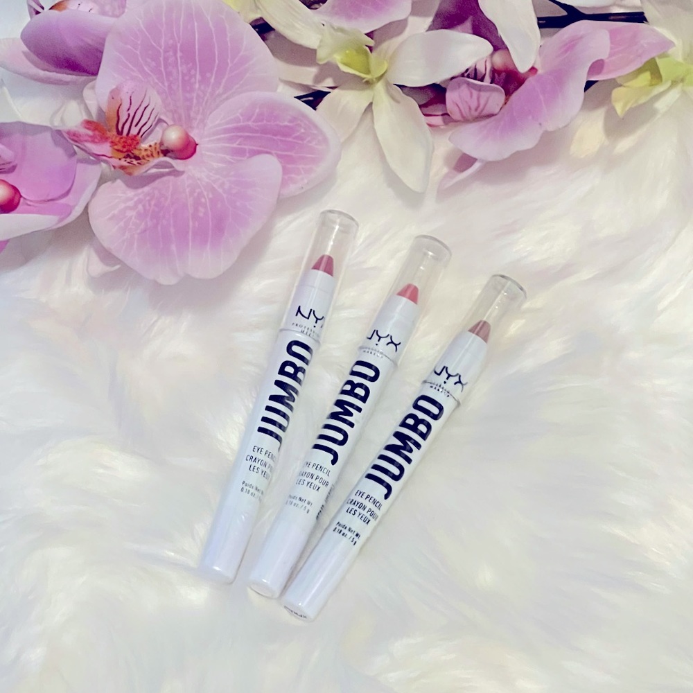 3 Piece Set NYX Jumbo Crème Eye Pencil Stick in Cupcake - Sherbet - Iced Latte